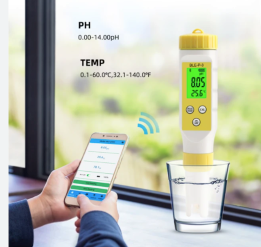 Digital pH Meter with Automatic Calibration for Accurate Liquid Testing